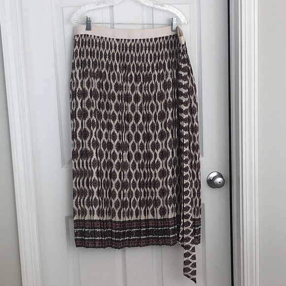 Madewell Cream and Floral foulard Patterned Midi Skirt - Picture 1 of 7